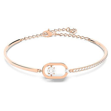 Swarovski Una Armband, Weiss, Roségold-Legierungsschicht im Sale